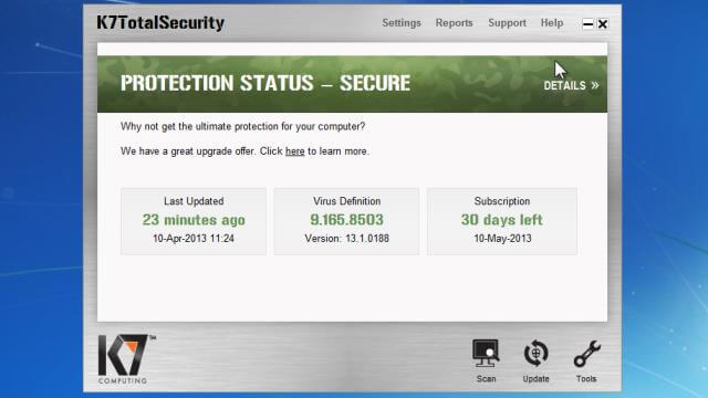Download K7 Antivirus Offline Installer
