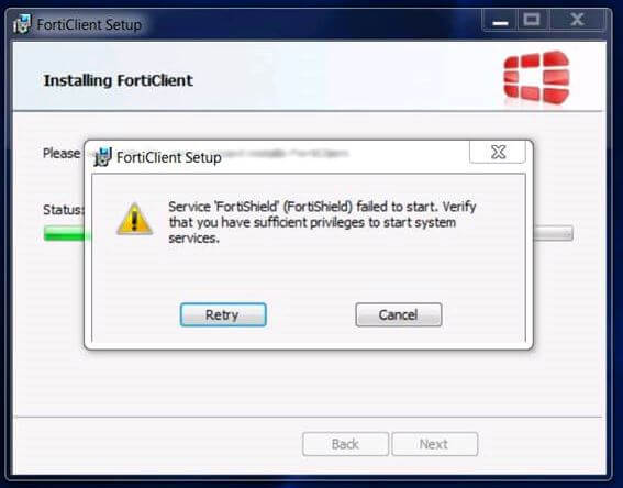 Fortinet client offline installer em client away message