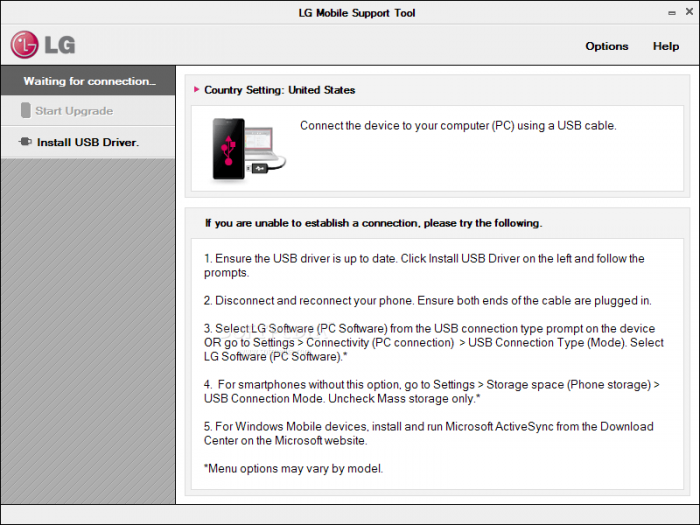 Download LG Mobile Support Tools Offline Installer
