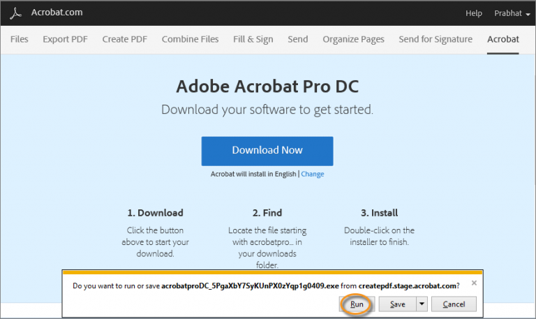 download adobe acrobat offline setup