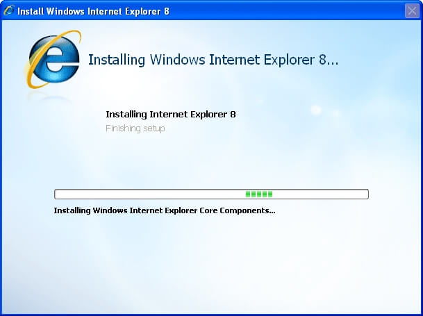 Install Internet Explorer 8 Offline Installer
