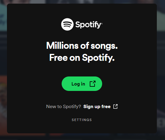 Spotify Offline Installer - Sign In